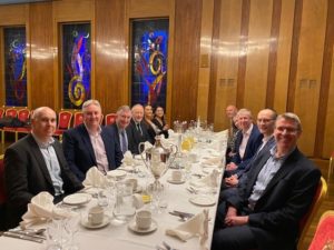 FoB's Executive Board around a table about to enjoy a Christmas lunch